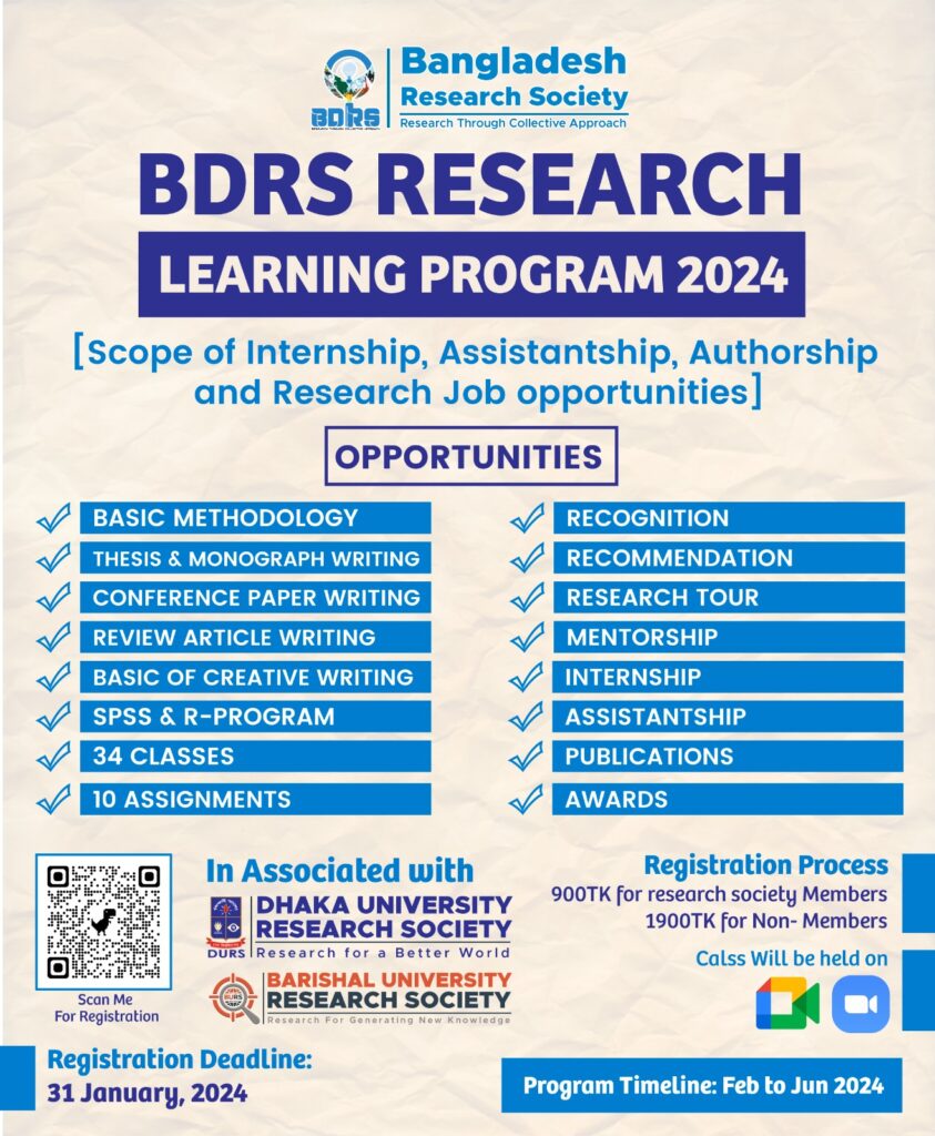 BDRS RESEARCH LEARNING PROGRAM 2024