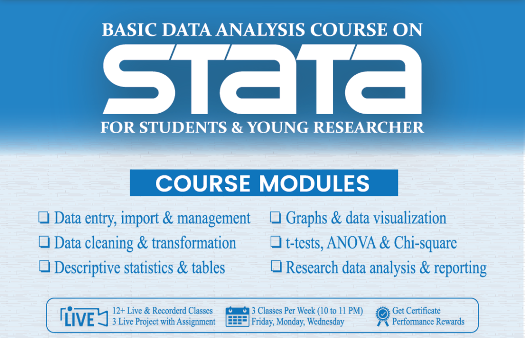 Basic Data Analysis Course on STATA
